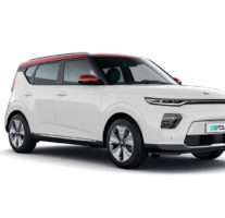 Kia Soul EV Bílá Clear + Červená Inferno